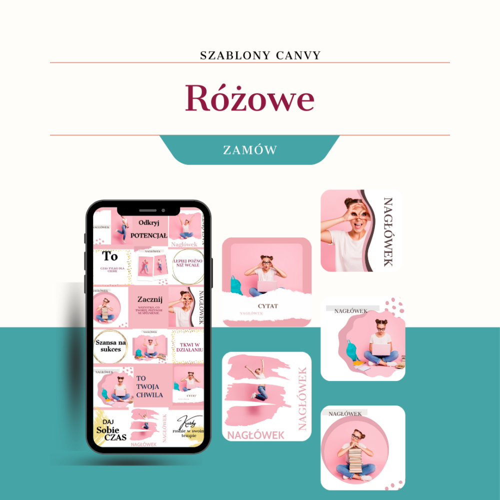 Okładka do różowych szablonów